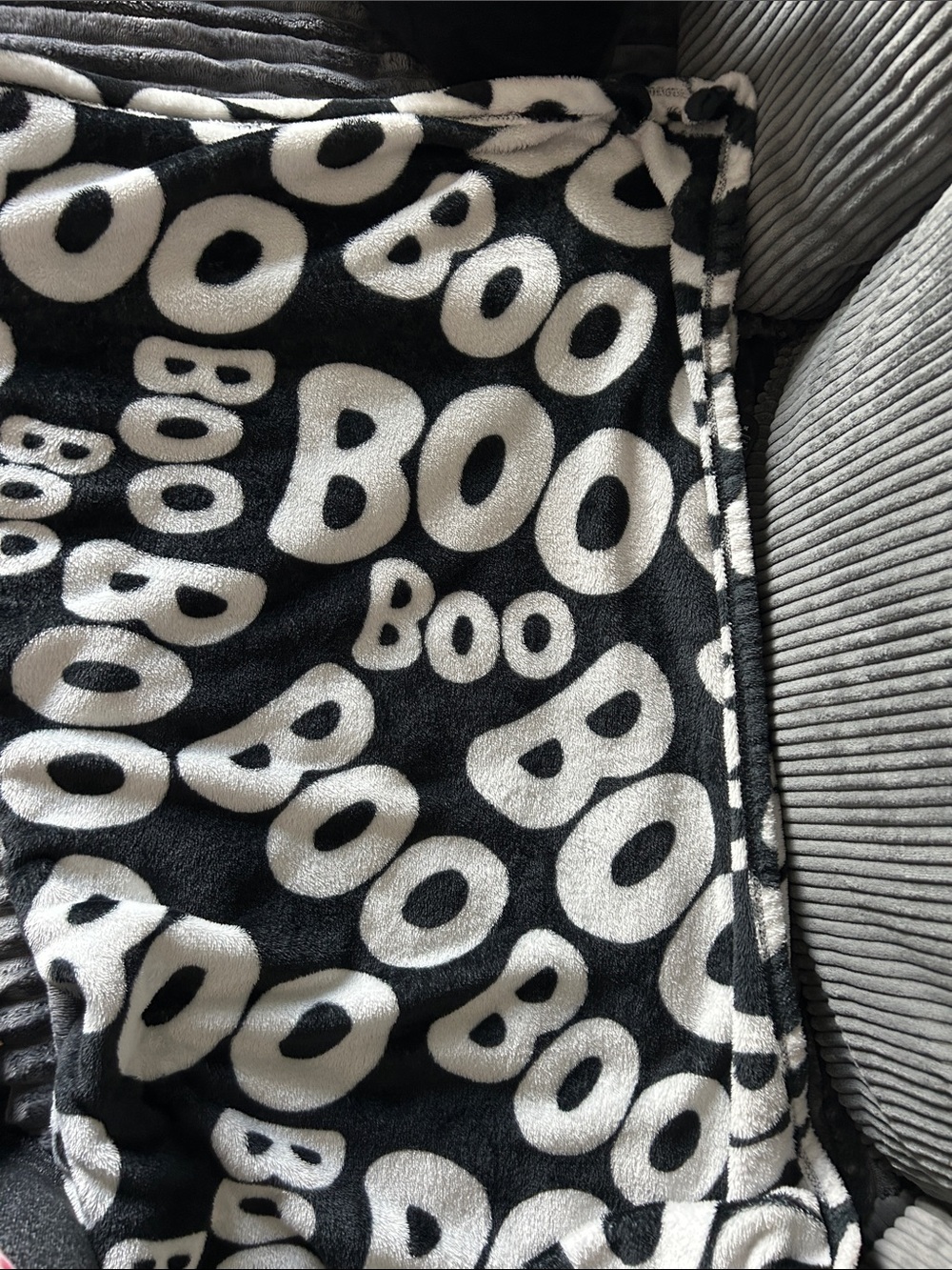 Target Black and White 'Boo' throw blanket